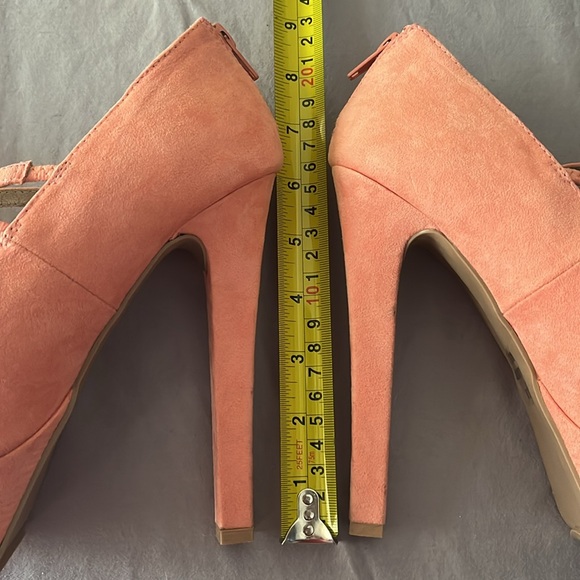 Qupid peach heels women’s size 8 - Picture 10 of 12